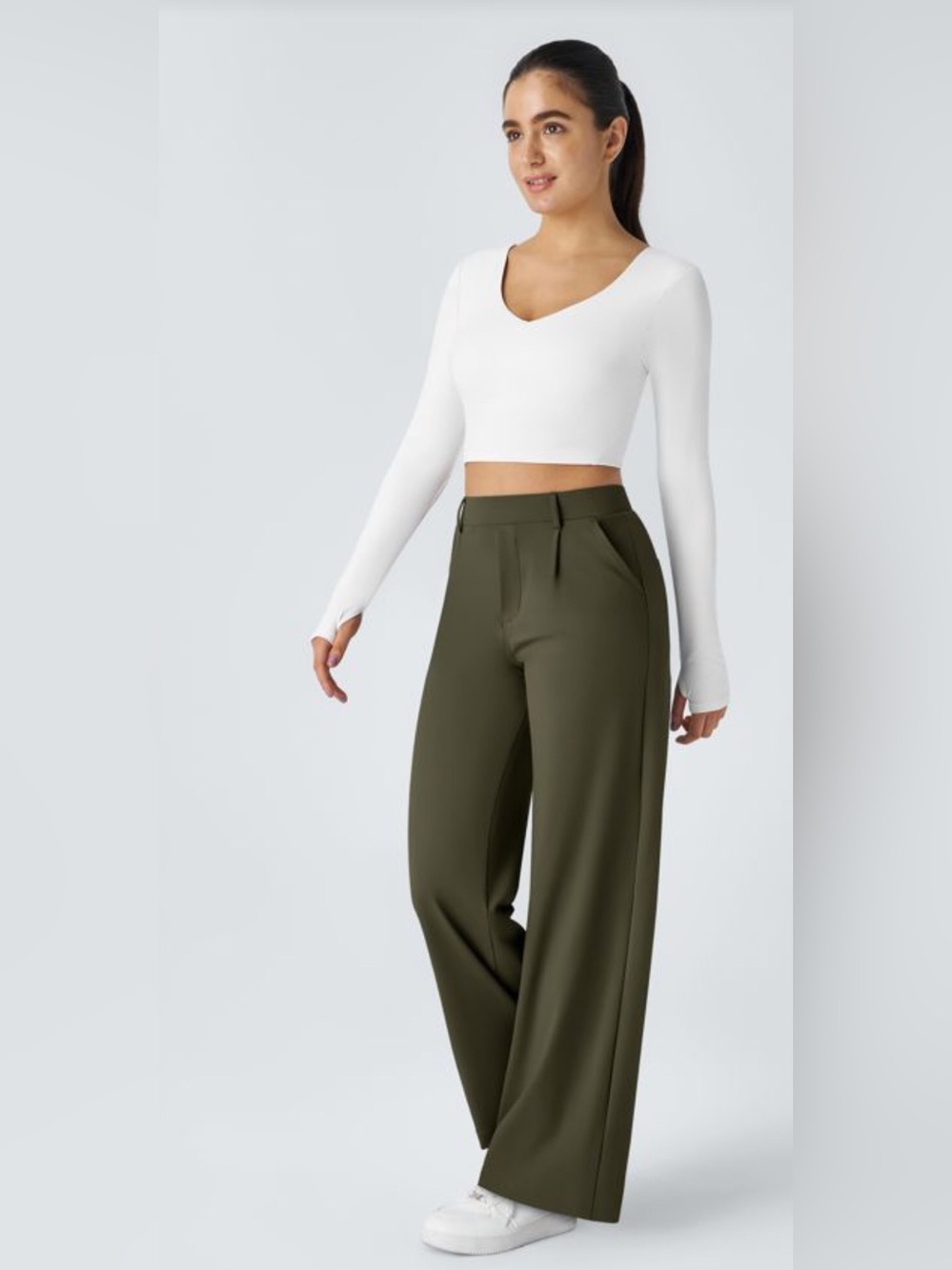 NWT HALARA Flex™ DayStretch High Waisted Pocket Straight Leg Work Pants